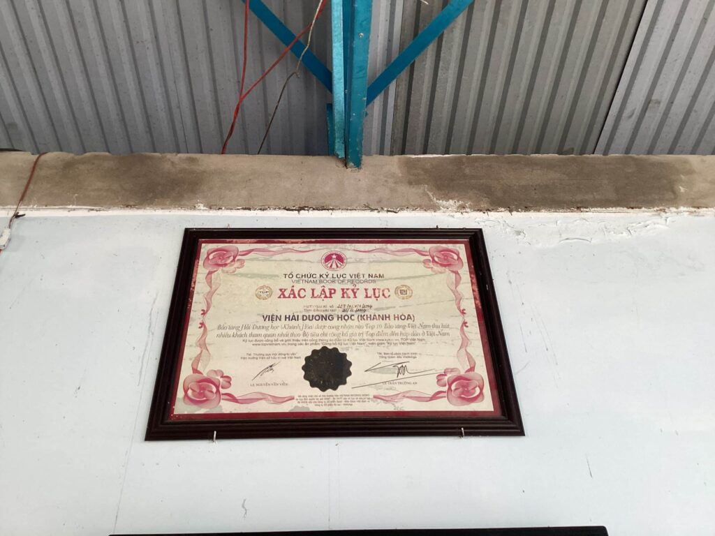 Kỷ lục tại Viện Hải Dương Học Nha Trang